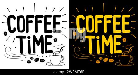Coffee Time typography text vector illustration Stock Vector