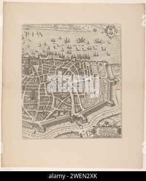 Map of Antwerp, consisting of two parts, Symon Novelanus, Joris ...