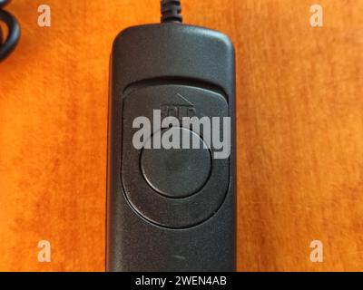 Wired remote control for camera control Stock Photo