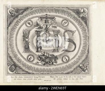 The Sacred Monogram with the Symbols of the Evangelists and the ...