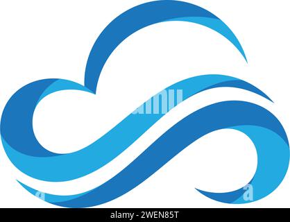cloud vector logo template design vector Stock Vector