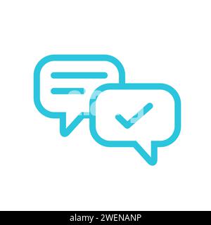 Feedback, talk bubles. From blue icon set. Stock Vector