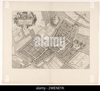 Map of Culemborg, Anonymous, 1652 print Map in a nutshell perspective ...