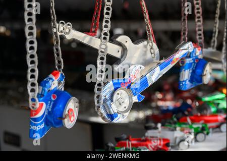 souvenir made with aluminum cans, varadero, cuba Stock Photo