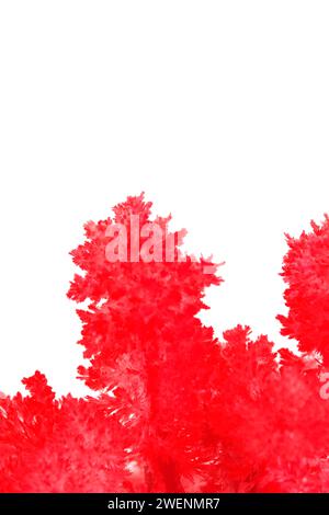 Macro image red salt crystal on white background Stock Photo