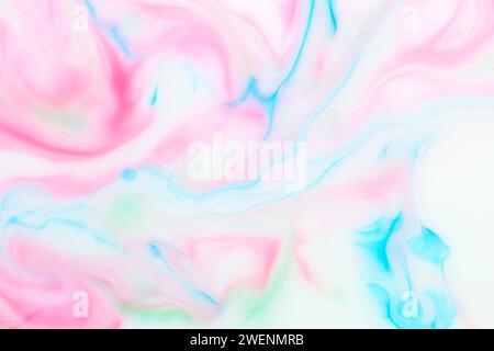 Background with red blue streaks milky white background. Texture of marble Stock Photo