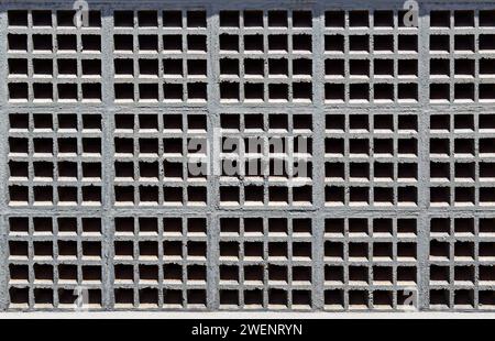 Concrete grid wall surface pattern Stock Photo