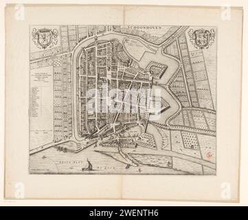 Map of Schoonhoven, Julius Milheuser, 1652 print Map in a nutshell ...