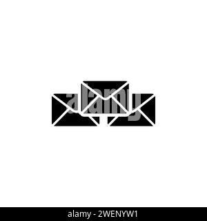 Envelope Mail flat vector icon. Simple solid symbol isolated on white background Stock Vector
