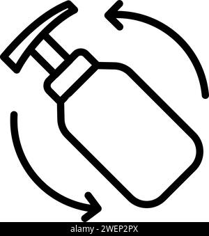 Makeup remover isolated icon. Bi-phase makeup remover sign. Linear style sign for mobile concept and web design. Vector illustration isolated on white Stock Vector