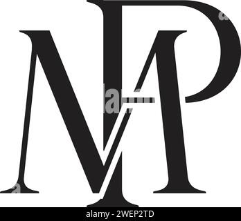 Vector MP, PM logo Stock Vector