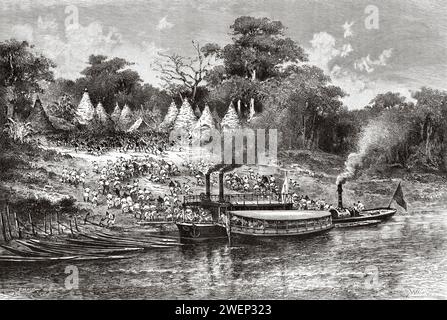 Aruwimi River. Africa. Emin Pasha Relief Expedition 18861889 by Henry