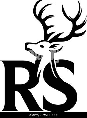 Vector RS Deer logo Stock Vector