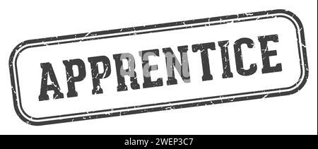 apprentice stamp. apprentice rectangular stamp isolated on white background Stock Vector