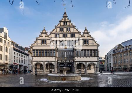 Das Rathaus in Paderborn, Nordrhein-Westfalen, Deutschland, Europa |  Paderborn Town hall, North Rhine-Westphalia, Germany, Europe Stock Photo