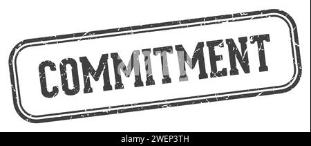 commitment stamp. commitment rectangular stamp isolated on white background Stock Vector