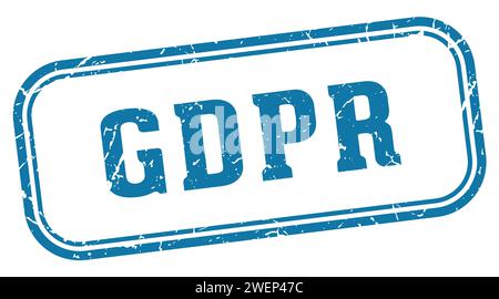 gdpr stamp. gdpr rectangular stamp isolated on white background Stock Vector