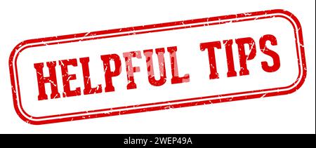 helpful tips stamp. helpful tips rectangular stamp isolated on white background Stock Vector