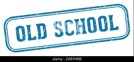 old school stamp. old school rectangular stamp isolated on white background Stock Vector