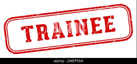 trainee stamp. trainee rectangular stamp isolated on white background Stock Vector