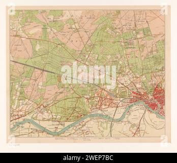 Map of the Arnhem area, Anonymous, 1929 - 1939 print paper maps of ...