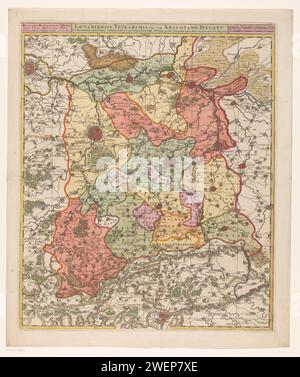 Map of the Kwartier van Leuven, part of the Duchy of Brabant, Anonymous ...