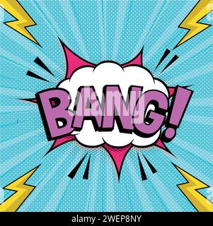 Bang text pop art style vector image Stock Vector