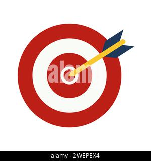 Target With Arrow Icon Vector Illustration Stock Vector