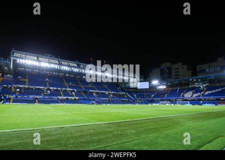 London, UK. 26th Jan, 2024. a general view of Stamford Bridge prior to kick off during the Chelsea FC v Aston Villa FC Emirates FA Cup 4th Round match at Stamford Bridge, London, England, United Kingdom on 26 January 2024 Credit: Every Second Media/Alamy Live News Stock Photo