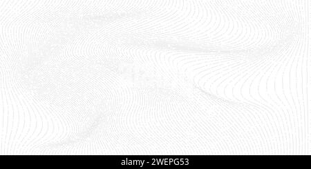 3D Vector wave dotted pattern. smooth dynamic curve flowing. Vector illustration Stock Vector