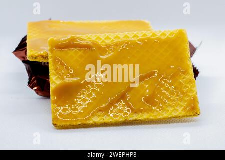 Cookie with cream on white background Stock Photo