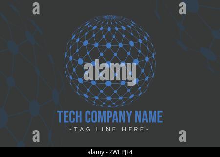 Tech logo mockup Stock Vector