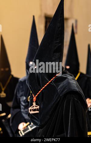 Zamora, Spain - April 7, 2023: Easter procession float during the Easter Week processions in Zamora. Stock Photo