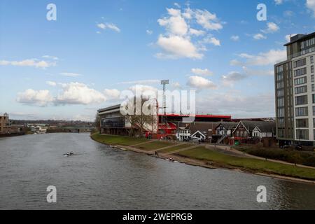 The City Ground is home to Nottingham Forest Football Club in Nottingham, UK Stock Photo