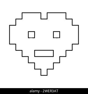 Neutral emoji face flat style icon design, Cartoon expression cute ...