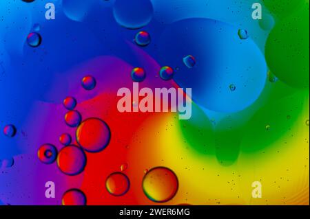 Oil on Water Abstract image Stock Photo
