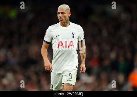 Tottenham Hotspur Stadium, London, UK. 26th Jan, 2024. FA Cup Fourth Round Football, Tottenham Hotspur versus Manchester City; Richarlison of Tottenham Hotspur Credit: Action Plus Sports/Alamy Live News Stock Photo