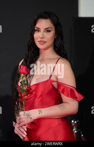 Madrid. Spain. 20240126,  Jedet attends Feroz Awards 2024 - Red Carpet at Vistalegre Palace on January 26, 2024 in Madrid, Spain Credit: MPG/Alamy Live News Stock Photo