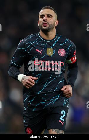 London, UK. 26th Jan, 2024. Kyle Walker of Manchester City during the The FA Cup match at the Tottenham Hotspur Stadium, London. Picture credit should read: Kieran Cleeves/Sportimage Credit: Sportimage Ltd/Alamy Live News Stock Photo