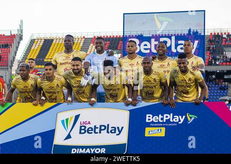 Pasto, Colombia. 26th Jan, 2024. Deportes Tolima players pose for the official photo during the Deportivo Pasto (1) vs Deportes Tolima (4) match at 'La Libertad Stadium' in Pasto, Colombia, January 26, 2024. Photo by: Sebastian Maya/Long Visual Press Credit: Long Visual Press/Alamy Live News Stock Photo