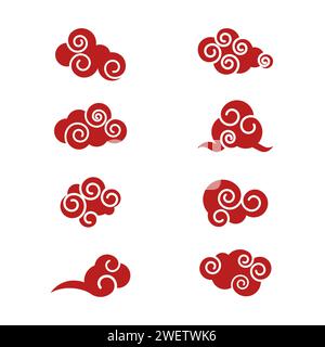 Chinese Cloud template vector icon illustration design Stock Vector