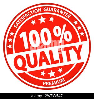 eps vector file. Round button for business and advertising usage, isolated on white background. With text 100% quality Stock Vector