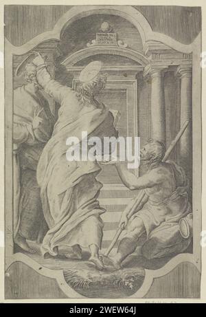 The lame man healed Acts 3:1-3-26 miracles of Jesus: old bible card ...
