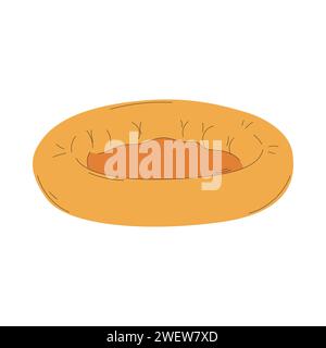 A bed for cats or dogs. A place for a pet to sleep. A pet care item. A flat vector illustration isolated on a white background Stock Vector