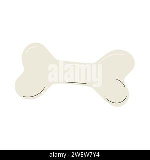 A bone made of natural veins for dogs. Snacks for pets. A pet care item. A flat vector illustration isolated on a white background Stock Vector