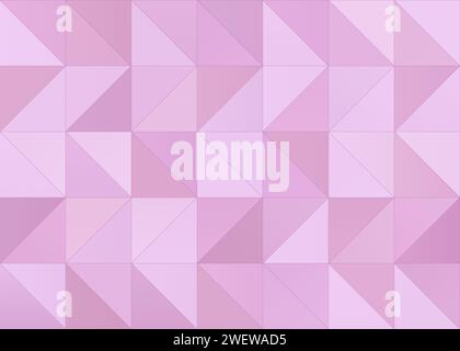 Abstract triangular shape seamless pattern in different shades of pink. Geometric triangle background for Valentine's Day, love & romantic celebration Stock Photo