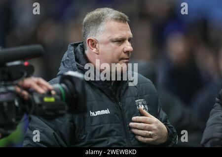 Sheffield, UK. 26th Jan, 2024. Coventry City Manager Mark Robins during the Sheffield Wednesday FC v Coventry City FC Emirates FA Cup 4th round match at Hillsborough Stadium, Sheffield, England, United Kingdom on 26 January 2024 Credit: Every Second Media/Alamy Live News Stock Photo