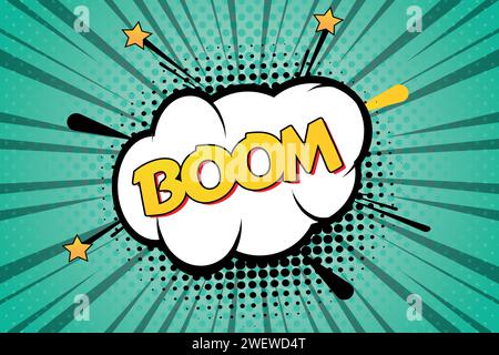 Boom text pop art design vector image design vector image Stock Vector