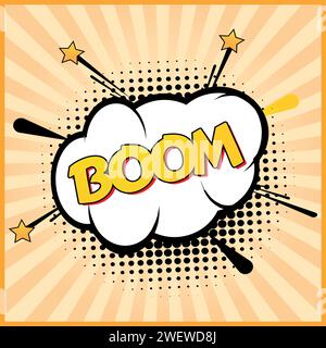 Boom text pop art design vector image design vector image Stock Vector