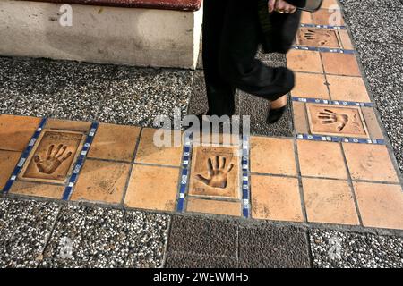 MOVIE STARS HANDPRINTS CANNES Stock Photo